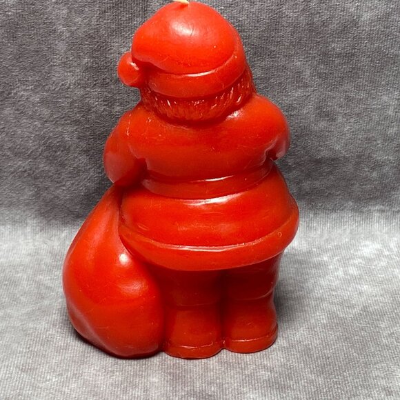 Vintage Hallmark Red Santa Claus Shaped Drip Candle 5.75" Tall Christmas Decor - Picture 4 of 9